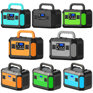 Kit de station d'alimentation portable robuste 500W avec batterie solaire LiFePO4 100W et lampe carrée pour le camping - Product Image 1