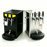Distributeur de bière de table à 3 robinets, refroidi par eau, avec réservoir de 20 L, machine à refroidir la bière pression commerciale pour bars, pubs et restaurants