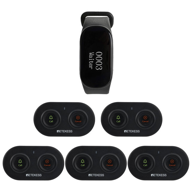 Wireless Elderly Monitoring Assistance Nurse Call System Restaurant Pager Caregiver Pager Retekess TD036