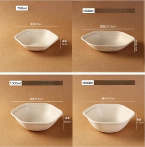 750/1000/1300/1600ml <span class=keywords><strong>salad</strong></span> <span class=keywords><strong>Container</strong></span> hình lục giác sinh thái thân thiện tùy chỉnh dùng một lần mía Bát <span class=keywords><strong>salad</strong></span> với nắp - Product Image 6