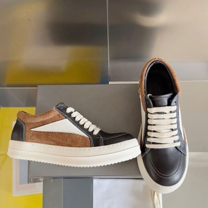 Chaussures décontractées pour hommes, style streetwear, semelle épaisse, lacets, cuir véritable de haute qualité, respirantes, chaussures de skate - Product Image 5