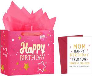 Große Geschenktüte Goldfolie Happy Birthday Party-Tasche mit Seidenpapier Karte Umschlag Geschenkanhänger für Geburtstags-<span class=keywords><strong>Promotion</strong></span> Geschenk - Product Image 2