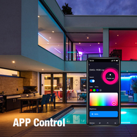 Plafonnier LED intelligent 24W WiFi CCT dimmable et coloré, contrôle vocal et via l'application Tuya, en aluminium fin RGBW, certifié CE EMC ETL, directement de l'usine