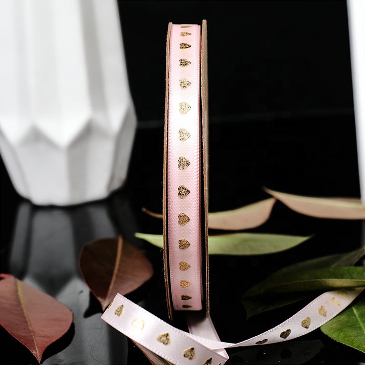 Manufacturer Designer Customized Ribbon Roll Heart Packaging Ribbon Bouquet Ribbon for Flower, Cake and Gift Box
