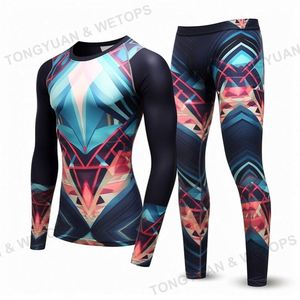 Couches de base pour hommes Vêtements de snowboard Ensemble de sous-vêtements thermiques Sport Long Johns Winter Gear Compression Suits for Skiing Running - Product Image 4