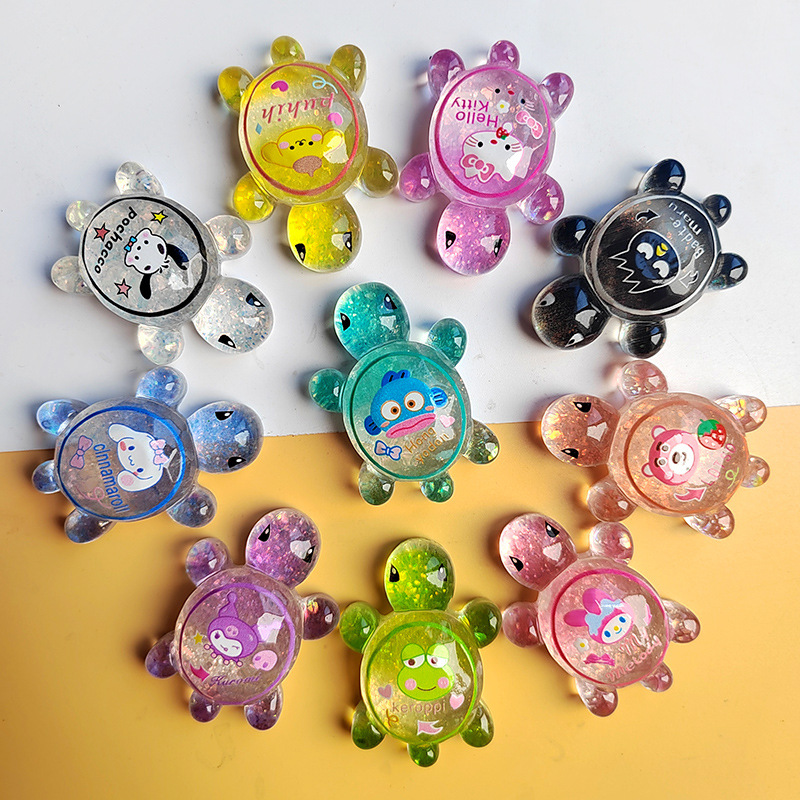 Tortue Sanrio à paillettes de 4,5 cm