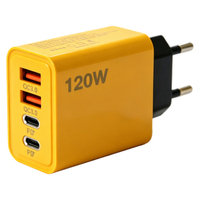 Boîtier de chargeur rapide pour téléphone portable Z001EU Standard 120W haute puissance 2A+2C.