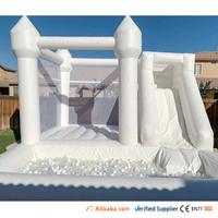 KARRY Location de châteaux gonflables pour tout-petits, château gonflable blanc pour mariage, toboggan, piscine à balles, garantie 3 ans