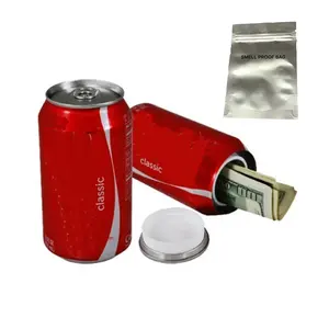 Stash Can Cola Safe Can Diversion Safe Hidden box with a food grade smell proof bag