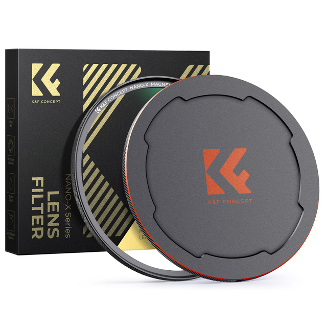 K&F Concept 67-82mm Magnetic MCUV Filter HD Waterproof & Scratch-Resistant Anti-Reflection Green Film with Magnetic Metal Cover