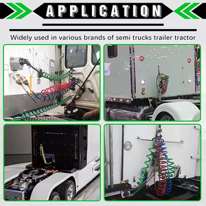 Factory Wholesale Green 15ft 7-Way Coiled Electrical Cable for Semi Truck <b>Trailer</b> <b>Tractor</b> - Product Image 6