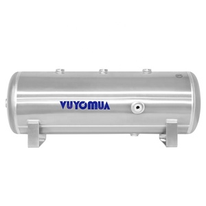 <span class=keywords><strong>Compresseur</strong></span> d'air horizontal en aluminium personnalisé de 35L/9.2 gallons Réservoir de stockage d'air en alliage pour suspension de camion/klaxon de voiture - Product Image 1
