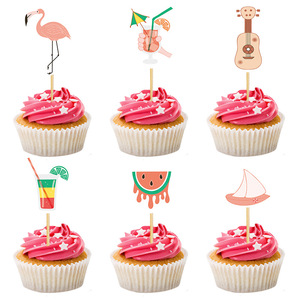 ชุดตกแต่งเค้กสไตล์ฮาวาย DAMAI สำหรับตกแต่งขนมหวาน งานปาร์ตี้ สร้างบรรยากาศ พร้อมการ์ดตกแต่งและอุปกรณ์งานฝีมือจากกระดาษ - Product Image 2