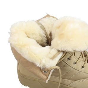 Bottes tactiques d'hiver TSB09 avec doublure en polaire, respirantes, avec fermeture éclair latérale, chaudes, bottes tactiques thermiques, chaussures chaudes - Product Image 2