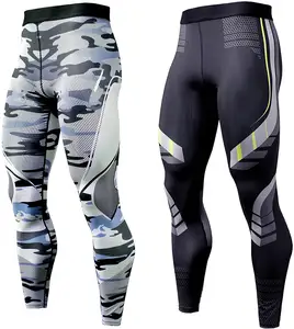 Atmungsaktive High-Stretch-Schnelltrocknungs-Trainings gamaschen für Männer Basketball Laufen Große Fitness-Kompression shose Leggings