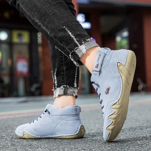 NUEVO Diseño Suela de goma de alta calidad Unisex Causal Walking Style Shoes Zapatillas de deporte de moda <span class=keywords><strong>para</strong></span> hombres Botas de cuero - Product Image 4