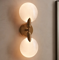 Appliques murales à intensité variable en verre, éclairage intérieur double, lampe murale LED moderne pour villa, hôtel, restaurant, salon, fabrication artisanale
