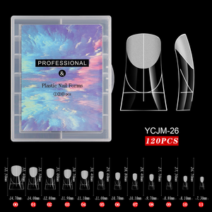 Gel <span class=keywords><strong>de</strong></span> Extensión ABS, Moldes Duales para <span class=keywords><strong>Uñas</strong></span> Acrílicas, 12 Tamaños, 120 Piezas, Puntas Largas Transparentes, Juego Completo para Manicura, Salón, DIY - Product Image 4