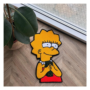 Simpson Alfombras de piso hechas a mano Logotipo personalizado Color Anime Diseño Acrílico Alfombras comerciales con mechones pa - Product Image 1