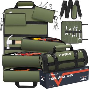 Échantillon gratuit : Sac de rangement mural enroulable en EVA avec fermeture éclair, organisateur d'outils, type sac seau - Product Image 3