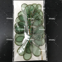 Applique en strass pour robe de mariée, tissu de corsage en fil floral 3D de haute qualité, coloré et scintillant, pour vêtements féminins