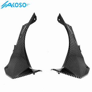 AKOSO 3K fibra de carbono seca motocicleta tablero frontal superior cubierta de aire carenado para <span class=keywords><strong>Kawasaki</strong></span> <span class=keywords><strong>Ninja</strong></span> 2019 <span class=keywords><strong>2020</strong></span> 2021 2022 2023 2024 - Product Image 2