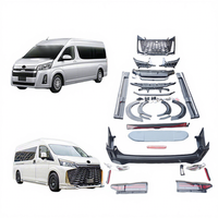 Accessoires de pare-chocs de voiture en plastique PP XT, phares LED, kit carrosserie pour Toyota Hiace 2019-2024, conversion en kit carrosserie Kaiser Crown Facelift