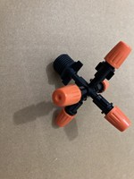 Buse de brumisation réglable en plastique de 1/2 pouce pour l'irrigation de jardin, micro-asperseur atomiseur avec 5 buses