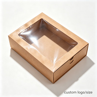Boîte d'emballage personnalisée en papier kraft jetable pour biscuits avec doublure en carton, boîte à emporter, emballage alimentaire recyclable, vente en gros