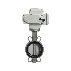 Válvula de Mariposa Eléctrica Mico de Hierro Dúctil con Abrazadera de Brida, Actuador de 220V, Resistente a Ácidos, para Control de Agua - Product Image 1