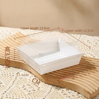 Rectangular Kraft Paper Plastic Packaging Dessert Cake Snack Boxes with Lid
