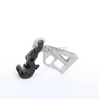 Support d'angle de tension en alliage d'aluminium durable, deux pinces, support de câble, ancrage de câble, pièces de télécommunication pour poteau électrique FTTH, métrique