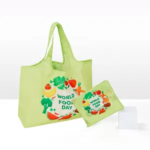 ECO многоразовая сумка для покупок из полиэстера, складная многоразовая сумка для покупок с индивидуальным логотипом