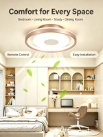 Ventilateur de plafond sans pales Yeyun avec lumière et télécommande, ventilateur LED encastré avec purificateur d'air pour chambre à coucher