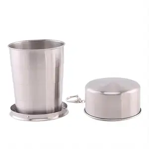Hot selling foldable metal cup/stainless steel collapsible mug