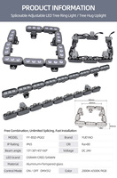 Lumière LED modulaire et connectable pour arbre, anneau lumineux pour colonne, lumière pour pilier, diamètre personnalisé, lampe de paysage extérieure