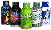 Etiqueta Termoencogible de PET Impresa Personalizada para Botellas de Bebidas Energéticas de 2 OZ, Etiquetas en Rollo