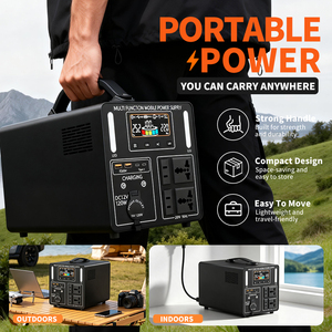 Estación de Energía Portátil LiFePO4 de 1200W y 1102.5Wh para RV, Generador Solar con MPPT, Más de 3500 Ciclos, Energía Fuera de la Red - Product Image 3