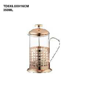 Cafetière à presse française en verre et acier inoxydable 300ML 600ML 1L avec couvercle en bois d'acacia - Product Image 4