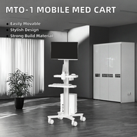 Chariot d'Anesthésie Multifonctionnel en Plastique pour Hôpital, Chariot d'Urgence Léger et Durable avec Roulettes Métalliques Silencieuses