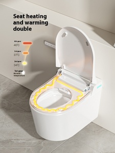 Toilette murale intelligente suspendue blanche <span class=keywords><strong>WC</strong></span> automatique en céramique avec siège de cuvette allongé chauffant Toilette murale intelligente - Product Image 5