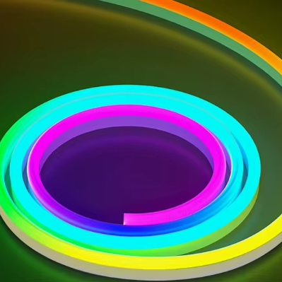 Uniform Light Transmission No Dark Area 7x13mm IP67 Copper Silicone RGB LED Neon Flex Museum & Gallery Accent Lighting