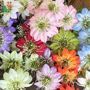 Flores de Clematista de Seda en Colores Mixtos, Decoraciones Artificiales para Bodas, Arreglos Florales de Estilo Romántico y Soñador - Product Image 4