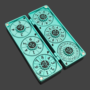 Ensemble de dés de jeu de rôle en métal 7-en-1, vert-bleu irisé vintage, avec motif de dragon sculpté à la main, dans une boîte en fer magnétique, idéal pour Dungeons & <span class=keywords><strong>Dragons</strong></span> - Product Image 2