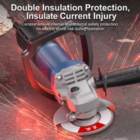 Meuleuse d'angle électrique DIY Shunfa S1M-FF17-100 1100W avec disque de meulage et poignée ergonomique pour la découpe, le polissage et l'élimination de la rouille des métaux