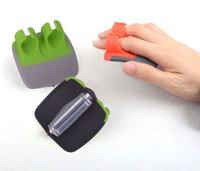 Gadget de cuisine intelligent, éplucheur de fruits à double doigt en plastique et acier inoxydable pour pommes, pommes de terre, légumes