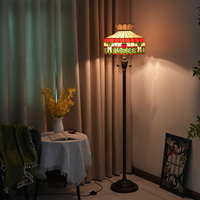 Lampe sur pied vintage personnalisée pour salon, lampe sur pied en verre teinté pour chambre à coucher, salon, bureau, décoration esthétique de la maison
