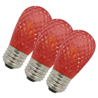 Ampoules LED S14 facettées colorées, culot E26/E27, en plastique, multicolores, ampoules de remplacement pour guirlandes lumineuses de patio, décorations de Noël et de fêtes