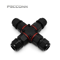 Connecteur étanche IP68 PSCCONN GW20 à 4 cœurs de type X pour câble de branchement, prise extérieure haute puissance 16A 400V, boîtier M20