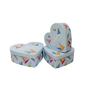 高品质心形礼品盒带<span class=keywords><strong>3</strong></span>个插花新现货气球图案生日派对包装压花印花 - Product Image 3